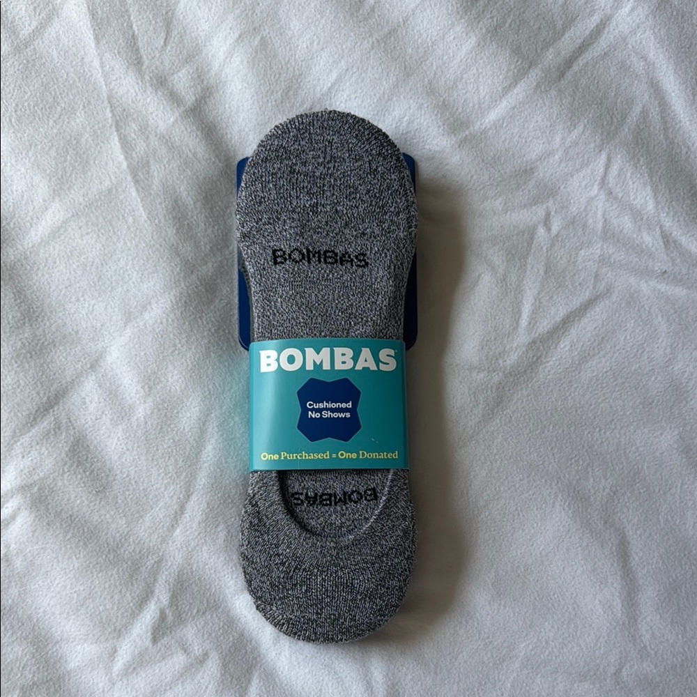 Bombas Gray Cushioned No Show Socks